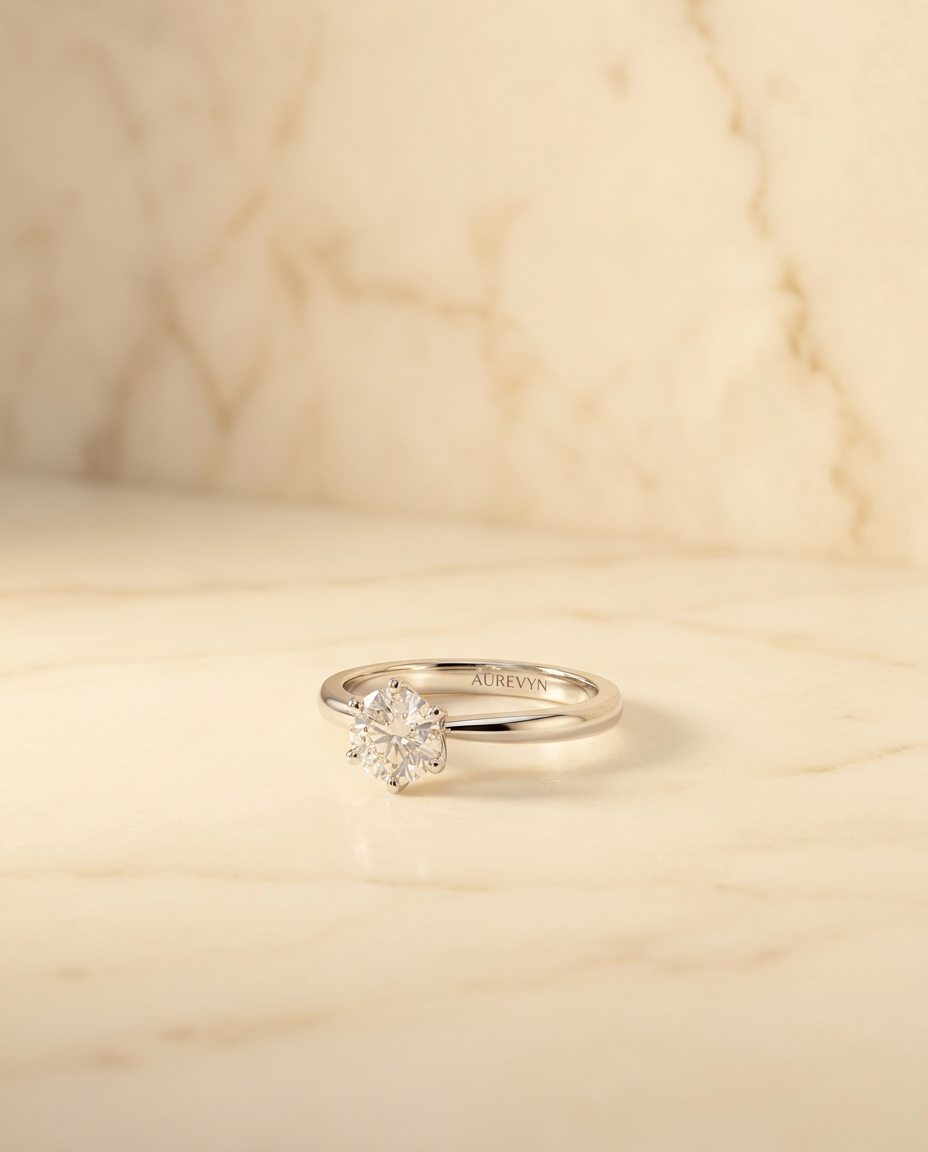Aurevyn Céleste Solitaire Ring