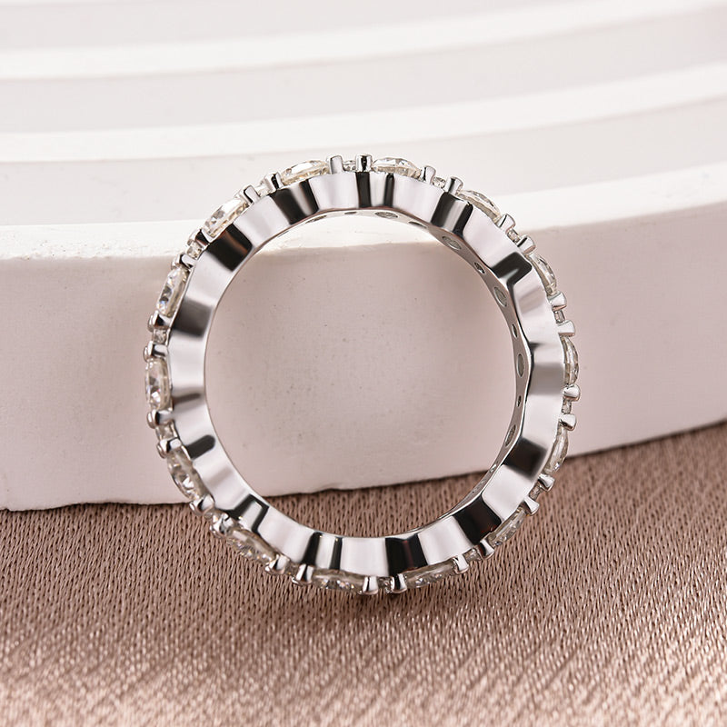 Aurevyn 1.65 Ct Round Cut Full Wedding Band for Women