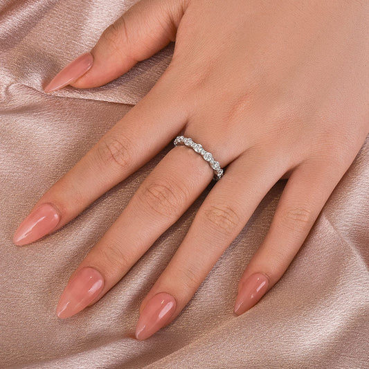 Aurevyn 1.65 Ct Round Cut Full Wedding Band for Women