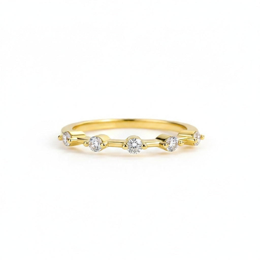 Aurevyn 0.2 Ct Yellow Gold Women's Wedding Band