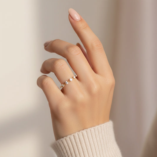 Aurevyn 0.2 Ct Yellow Gold Women's Wedding Band