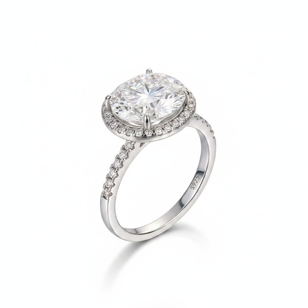 Aurevyn 4.5 Ct Oval White Gold Promise Ring