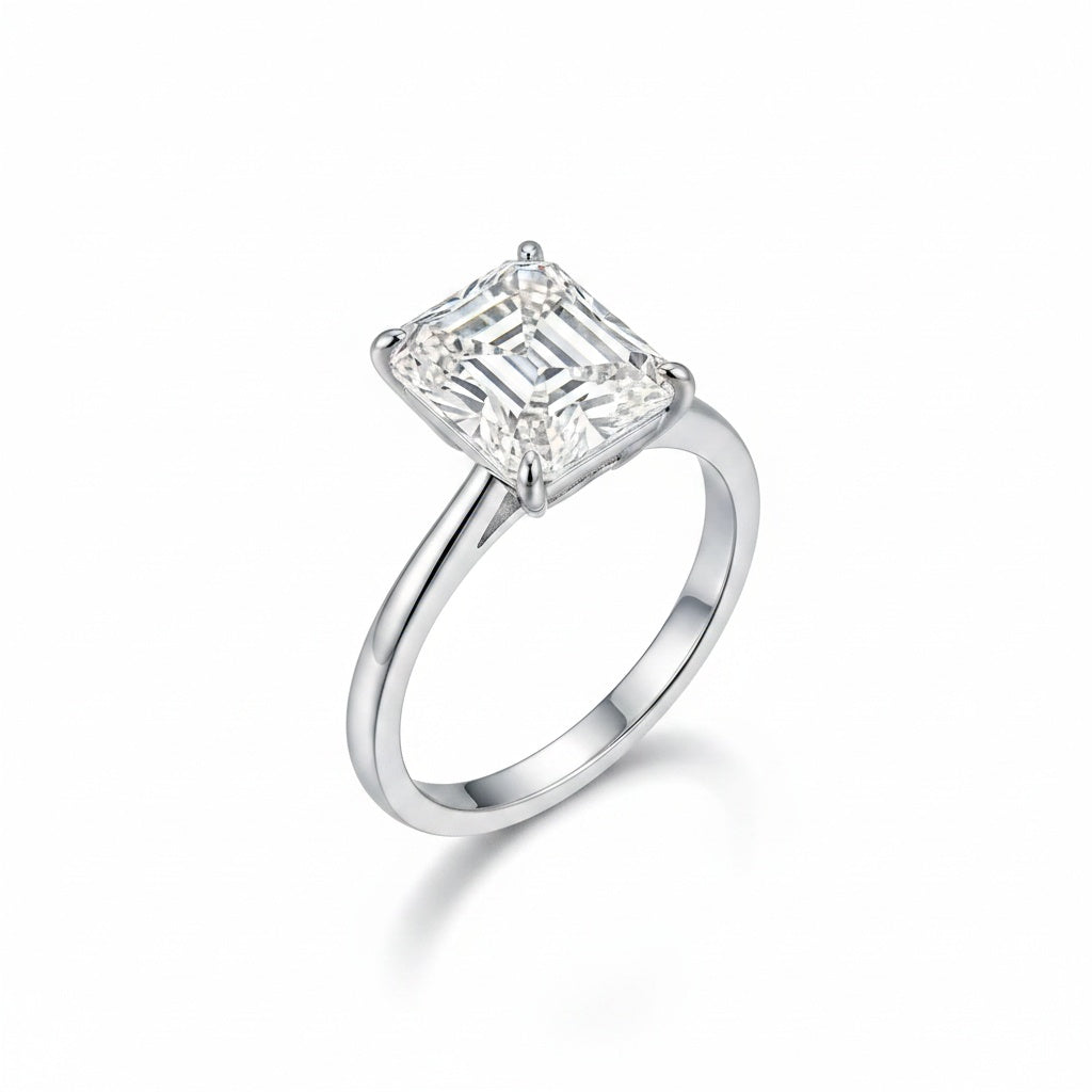 Aurevyn 4.5 Ct Radiant Cut White Gold Engagement Ring