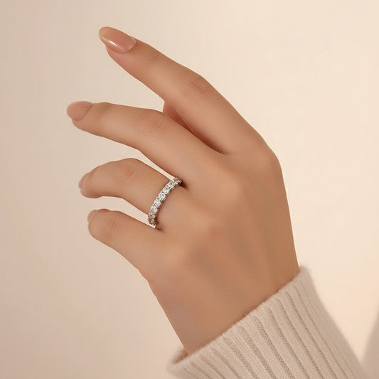 Aurevyn Moissanite 1.5 Ct Round Cut Women's Wedding Band