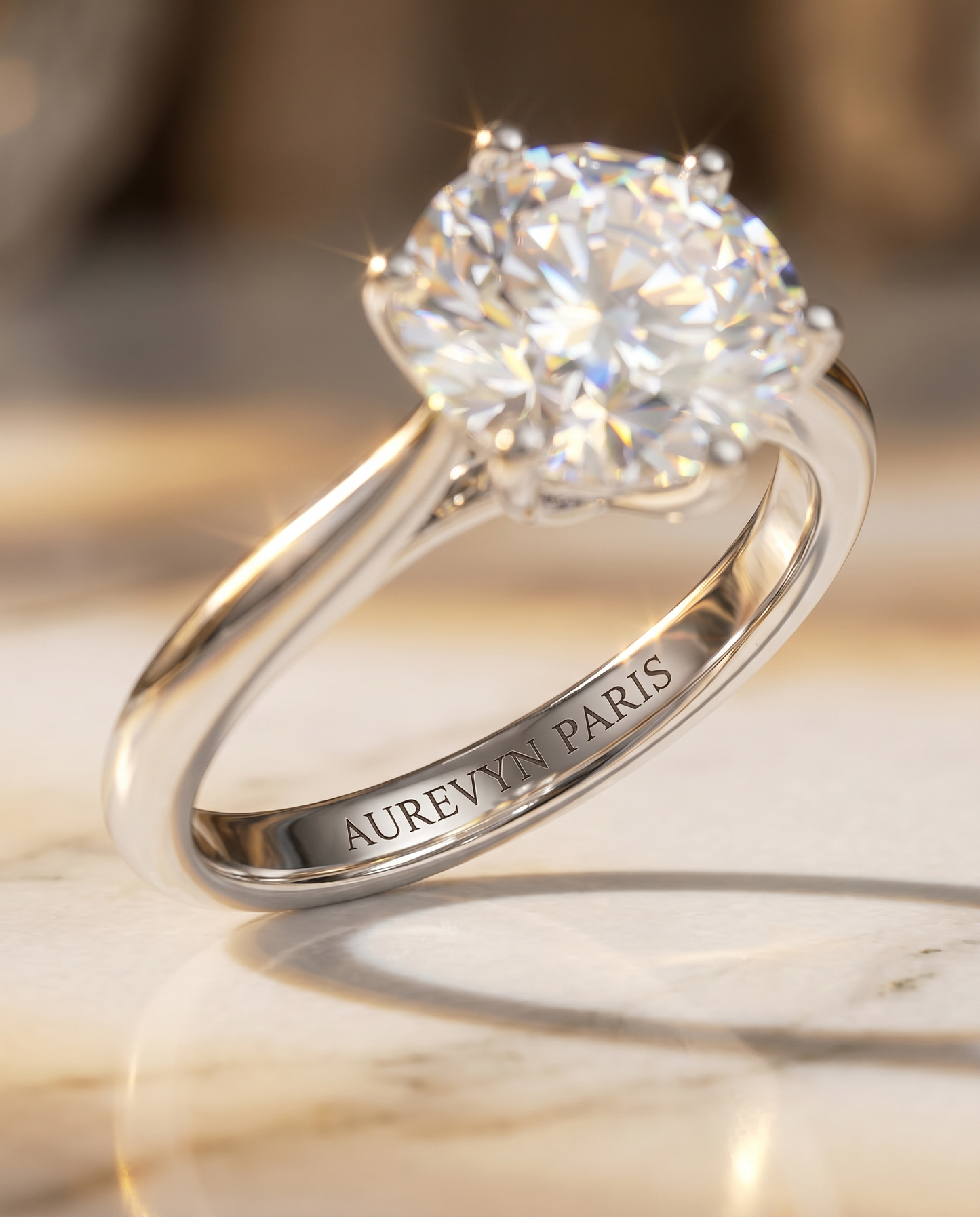 Aurevyn Céleste Solitaire Ring