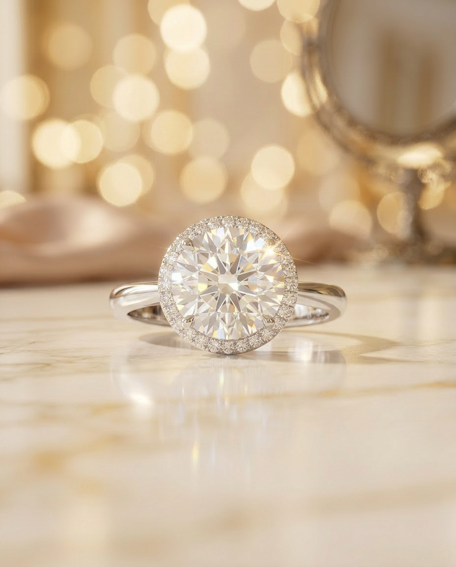 Aurevyn Lumière Halo Ring
