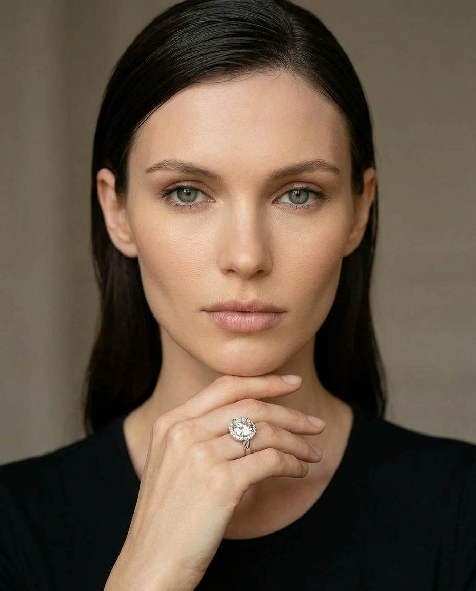 Aurevyn Lumière Halo Ring