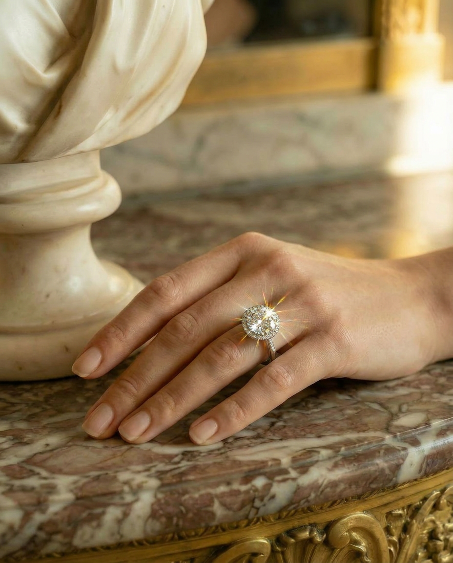 Aurevyn Lumière Halo Ring