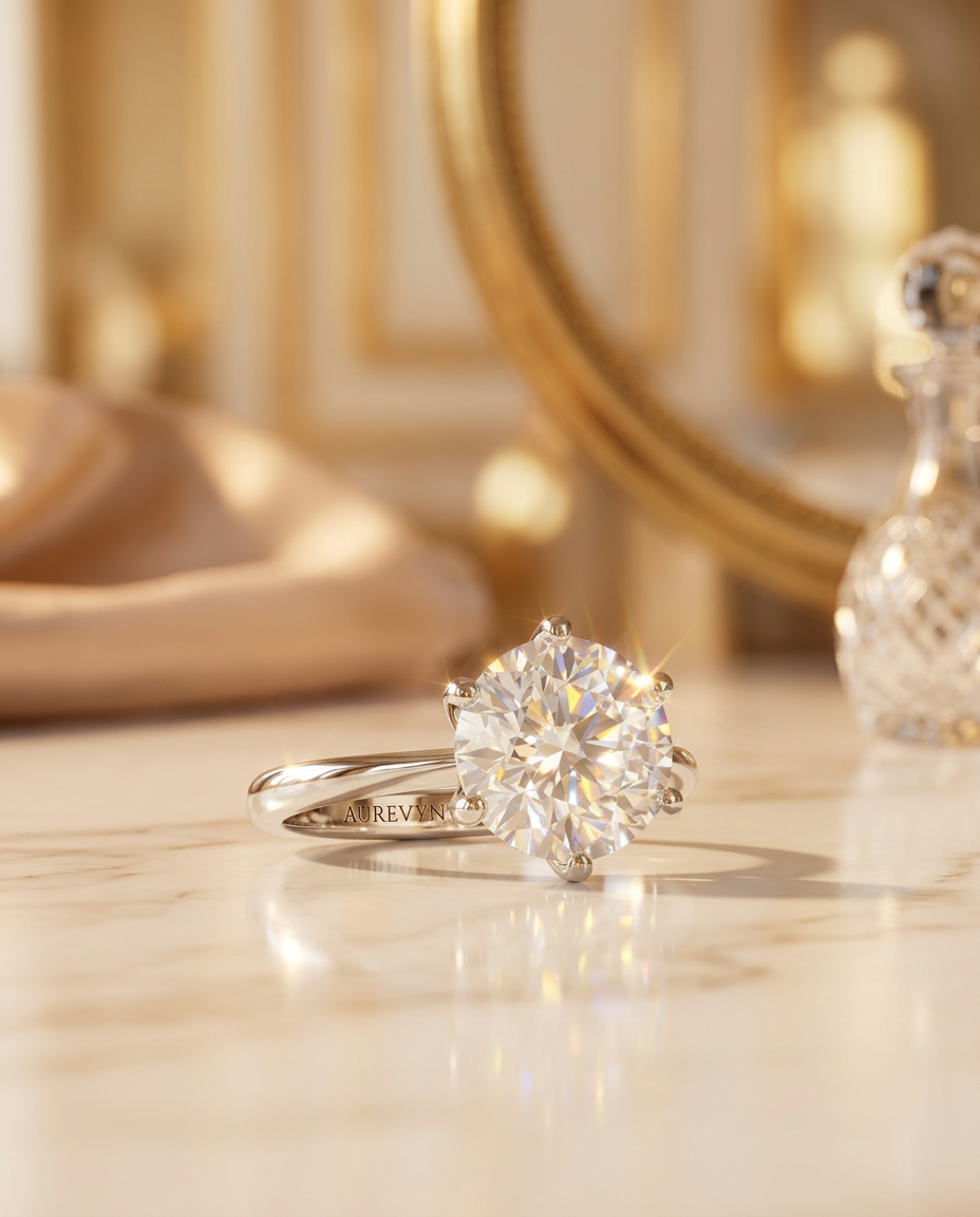 Aurevyn Céleste Solitaire Ring