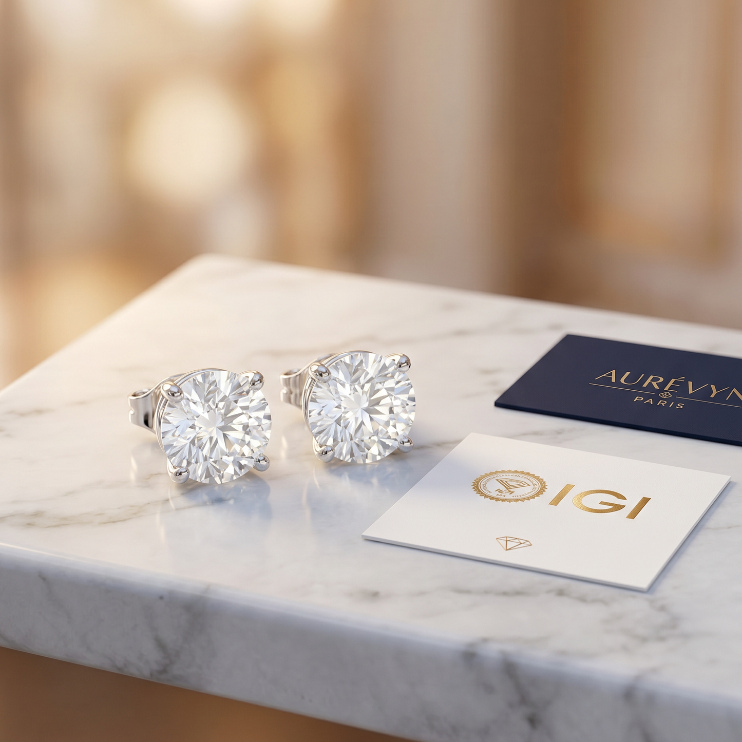 Aurevyn Lumière Éclat Studs 4P