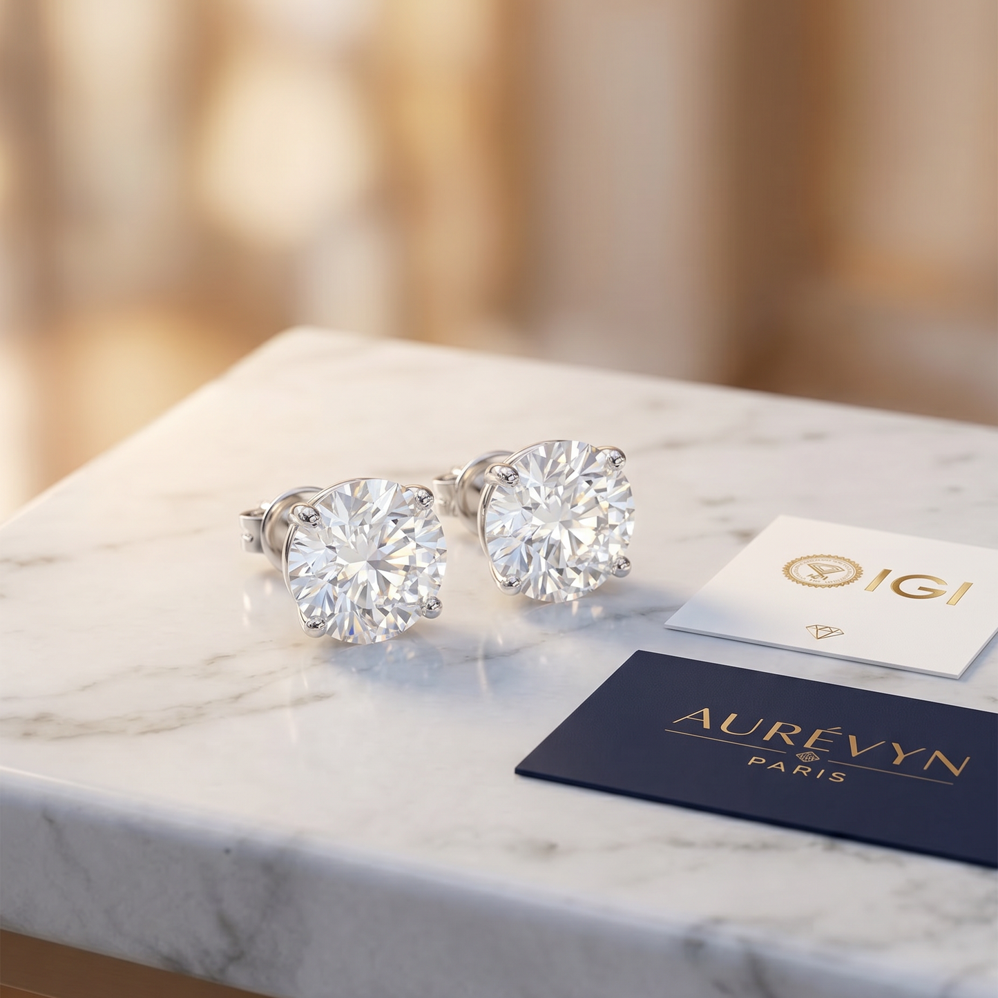 Aurevyn Lumière Éclat Studs 4P