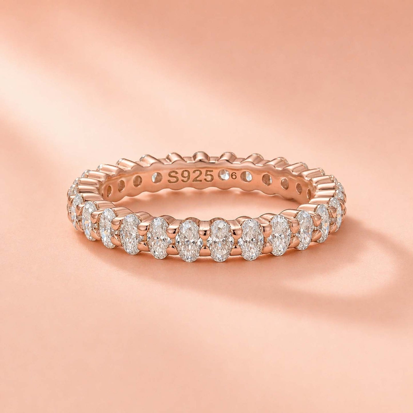Aurevyn 3.0 Ct Oval Cut Full Wedding Band for Women