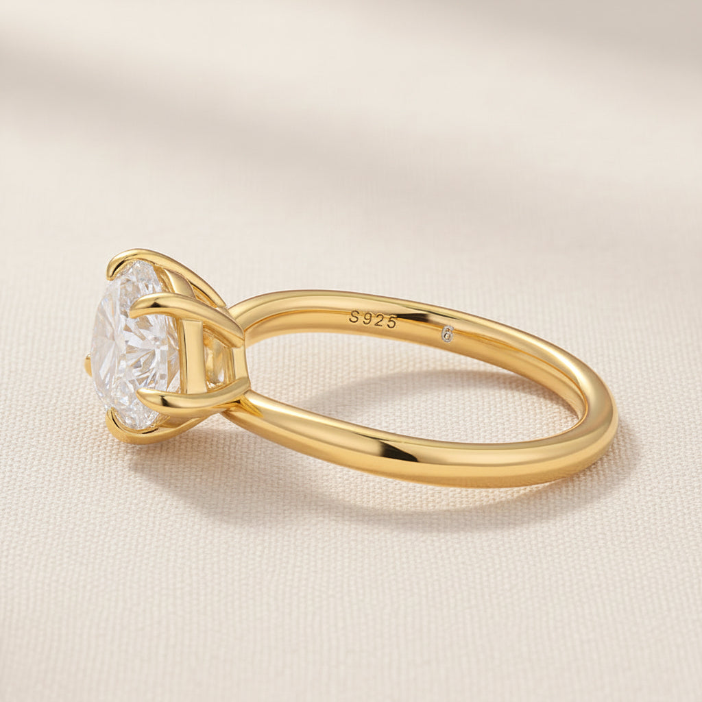 Aurevyn 2.5Ct East-West Pear Cut Moissanite Ring in S925 Sterling Silver