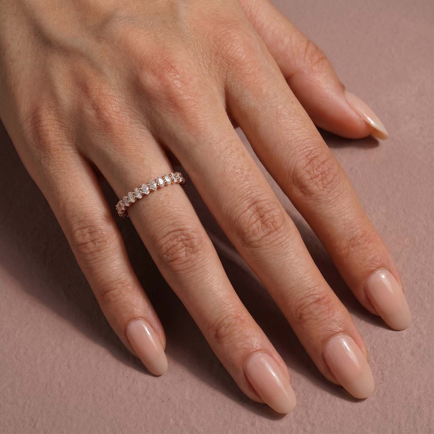 Aurevyn 3.0 Ct Oval Cut Full Wedding Band for Women
