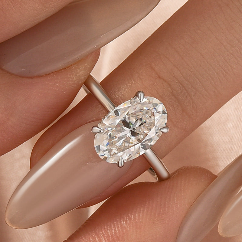 Aurevyn 2.0Ct~5.5Ct Oval Cut Promise Ring For Women