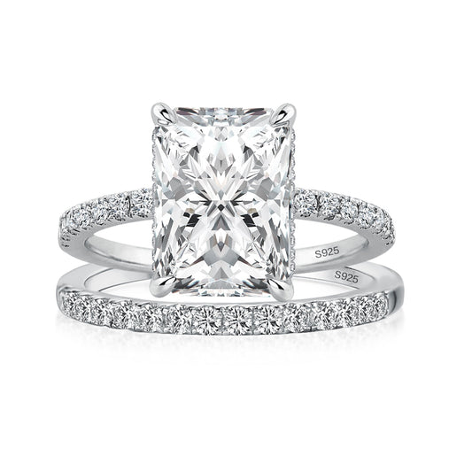 Aurevyn 3.5 Ct Radiant Cut White Gold Wedding Ring For Women