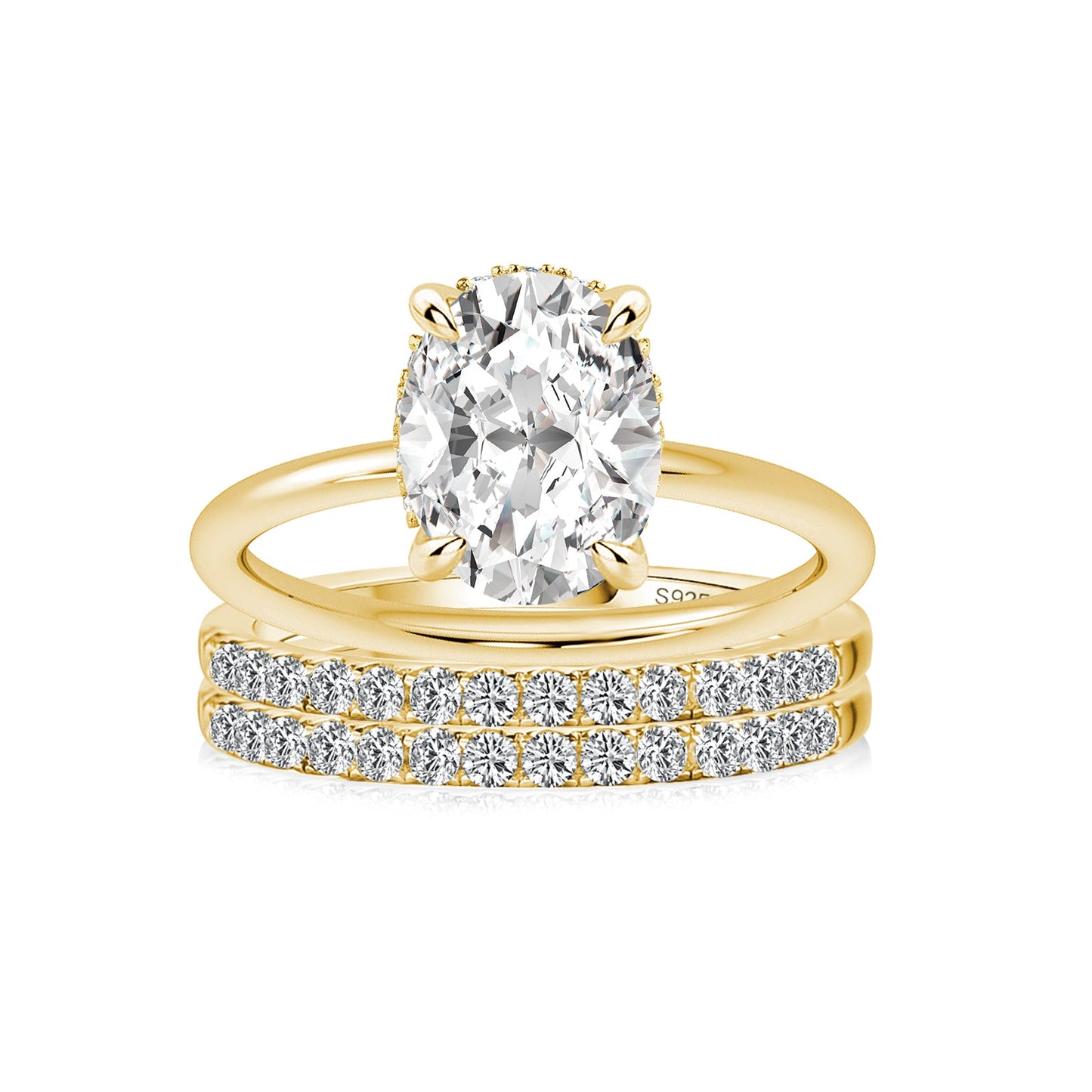 Aurevyn 2.0 Ct Oval Cut Wedding Ring Set For Women