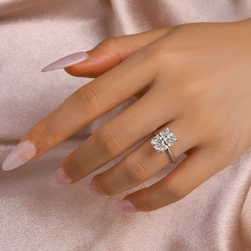 Aurevyn 4.5 Ct Radiant Cut White Gold Engagement Ring