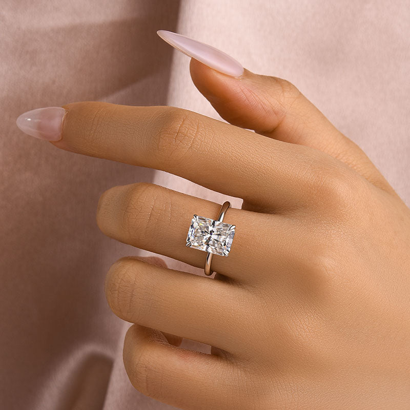 Aurevyn 4.5 Ct Radiant Cut White Gold Engagement Ring