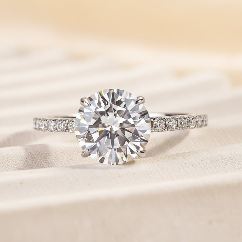 Aurevyn 2.0 Ct Round Cut Promise Ring For Women