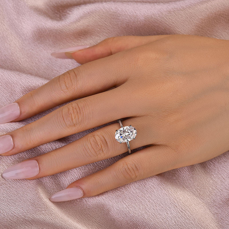 Aurevyn 2.0Ct~5.5Ct Oval Cut Promise Ring For Women