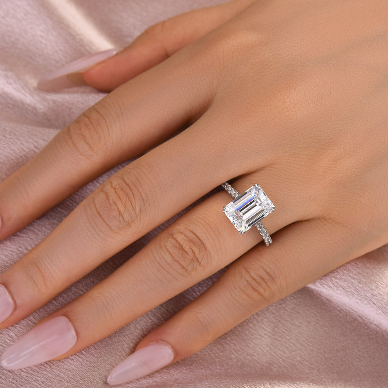 Aurevyn 4.5 Ct Emerald Cut Engagement Ring For Women