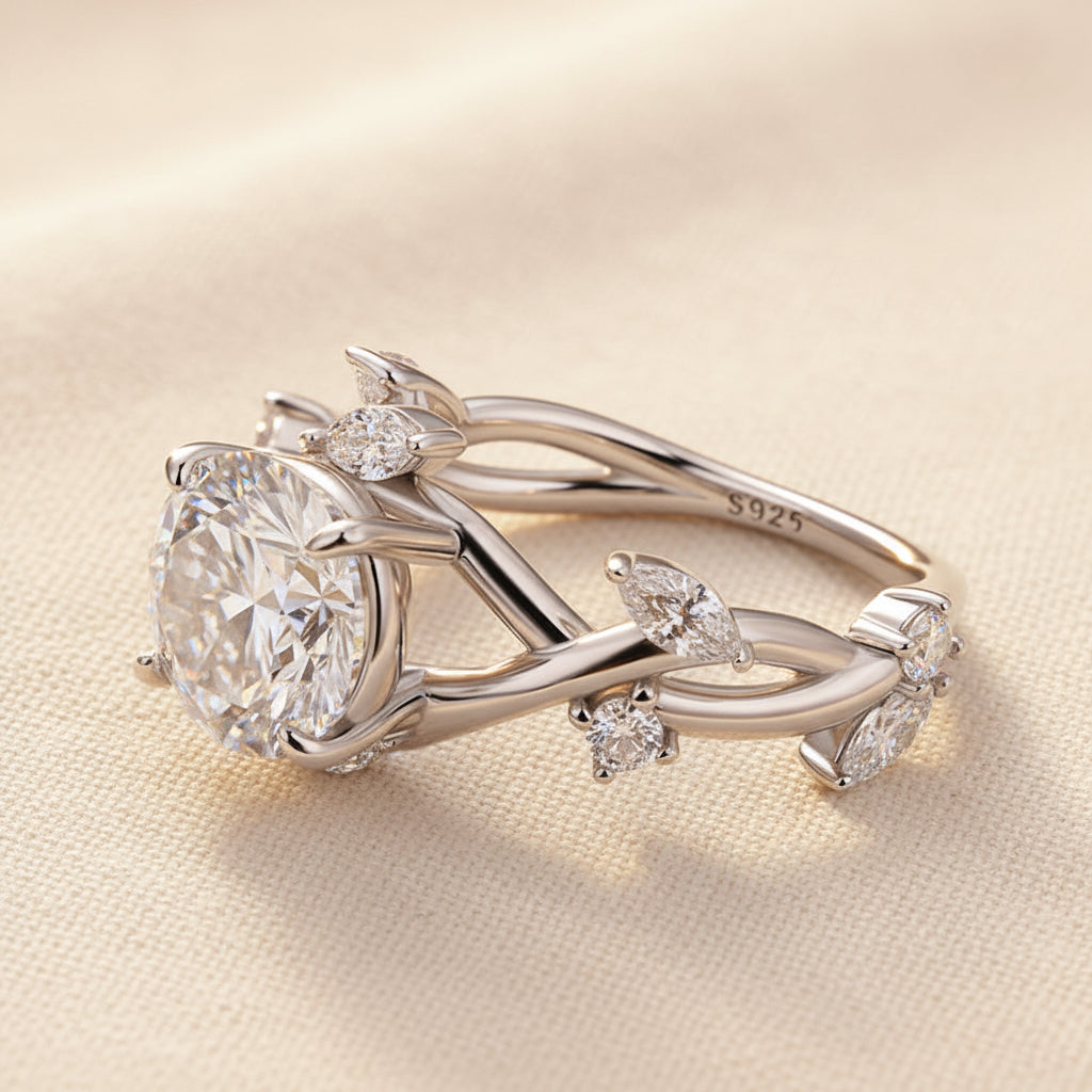 Aurevyn 2.0 Ct Vintage Vine Design Engagement Ring