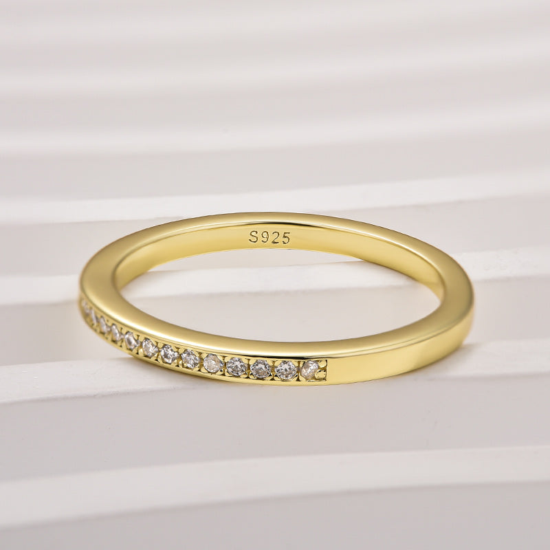 Aurevyn Channel Set Eternity Moissanite Diamond Wedding Band