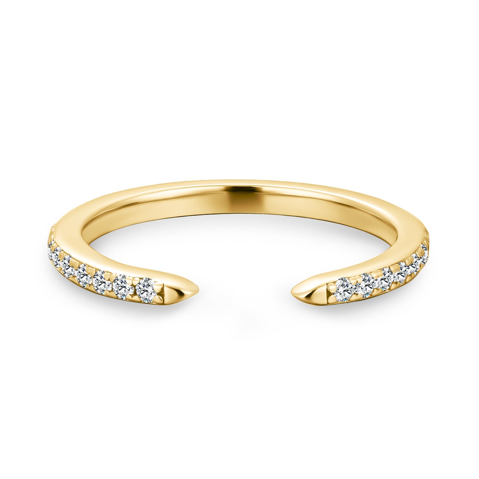 Aurevyn Open Moissanite Diamond Pavé Spacer Ring