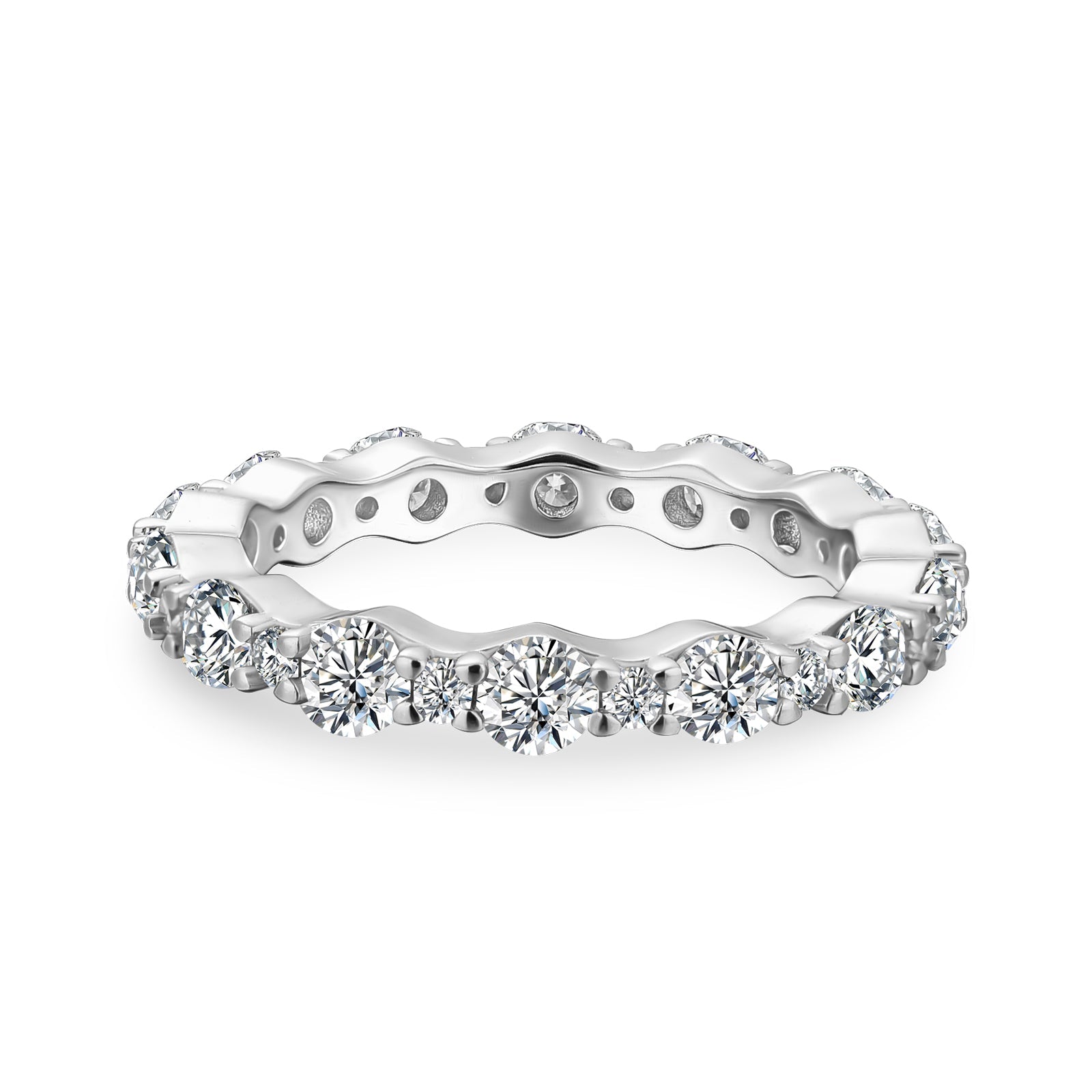 Aurevyn 1.65 Ct Round Cut Full Wedding Band for Women