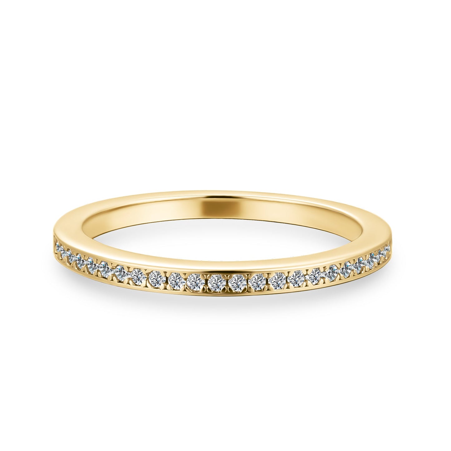 Aurevyn Channel Set Eternity Moissanite Diamond Wedding Band
