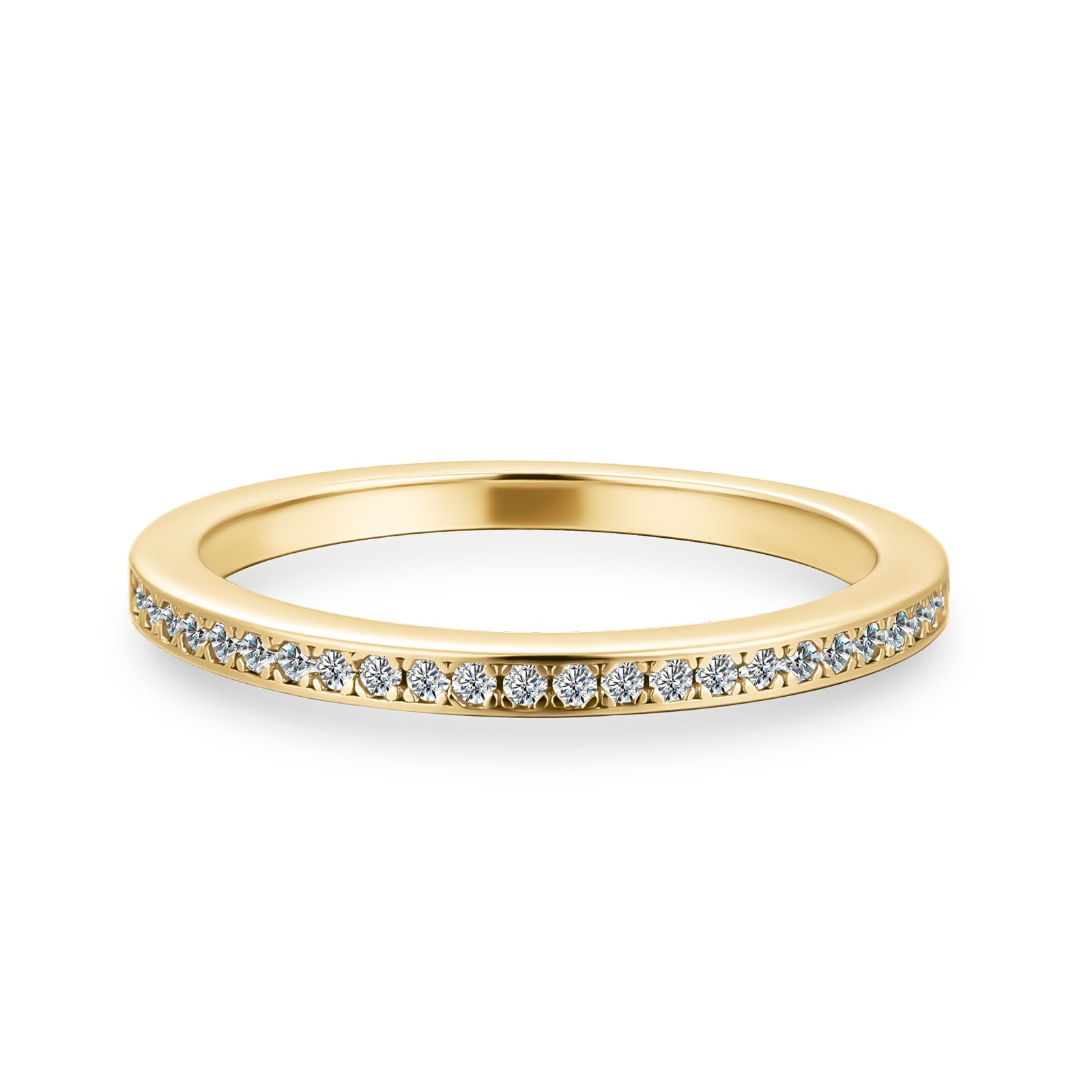 Aurevyn Channel Set Eternity Moissanite Diamond Wedding Band
