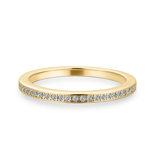 Aurevyn Channel Set Eternity Moissanite Diamond Wedding Band