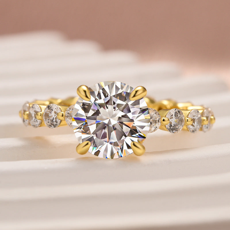 Aurevyn 2.0 Ct Yellow Gold Promise Bridal Ring