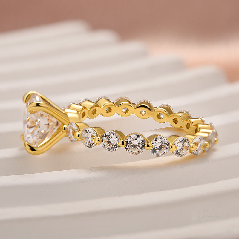 Aurevyn 2.0 Ct Yellow Gold Promise Bridal Ring