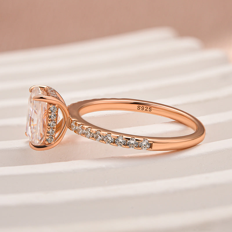 Aurevyn 2.0 Ct Radiant Cut Rose Gold Engagement Ring