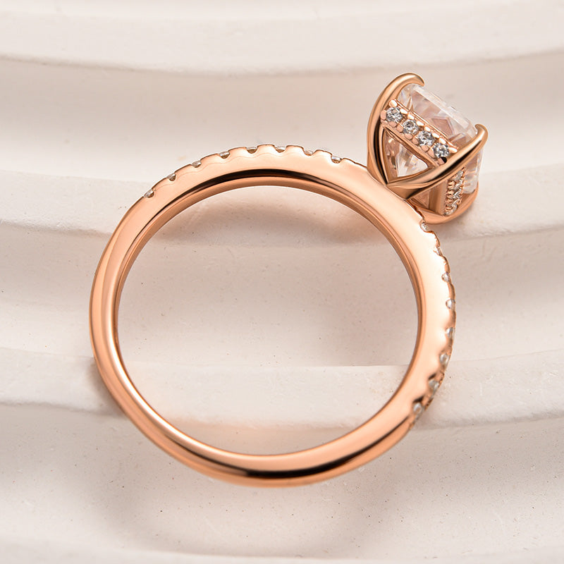 Aurevyn 2.0 Ct Radiant Cut Rose Gold Engagement Ring