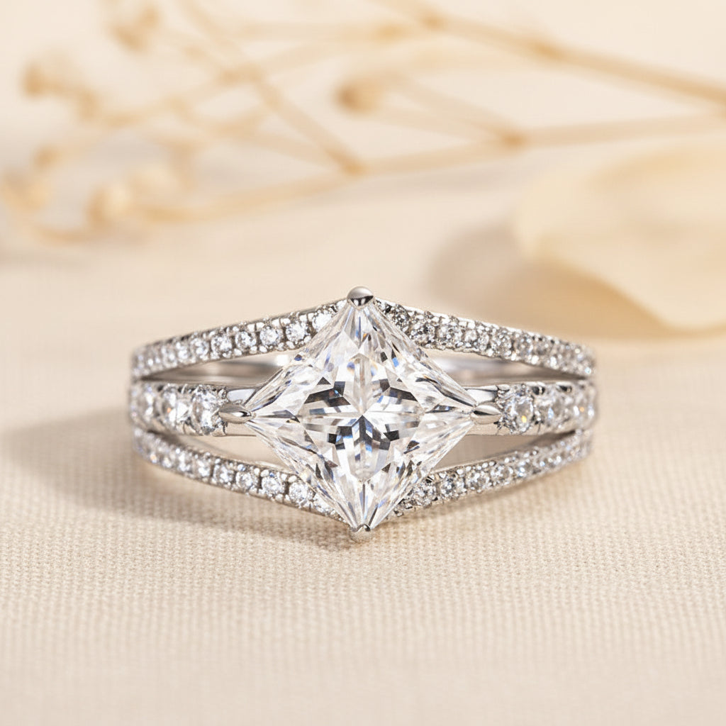 Aurevyn 2.0 Ct Princess Cut Travel Ring