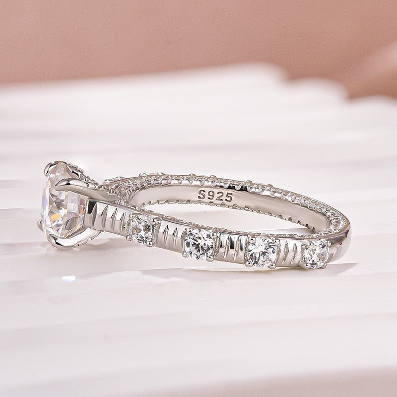 Aurevyn Moissanite 1.2 Ct Round Cut White Gold Engagement Ring