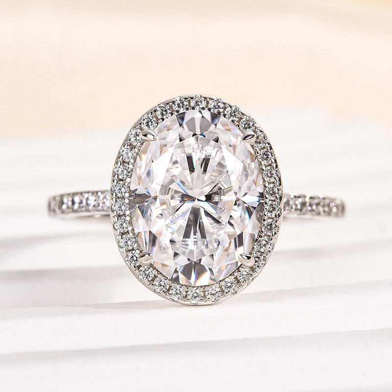 Aurevyn 4.5 Ct Oval White Gold Promise Ring