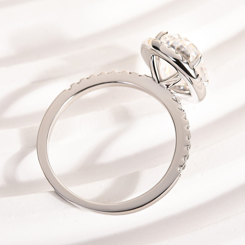 Aurevyn 4.5 Ct Oval White Gold Promise Ring