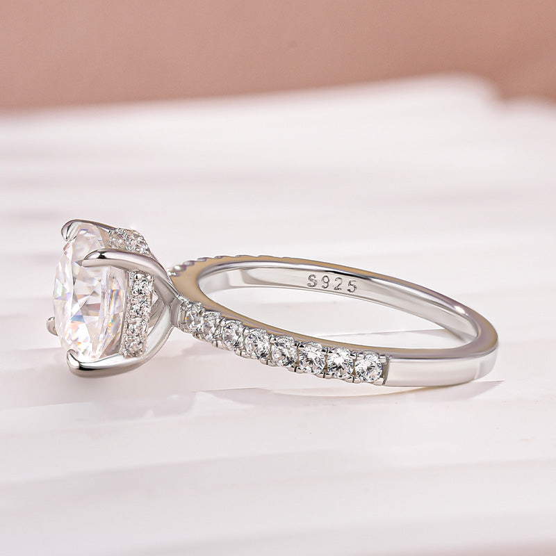 Aurevyn 2.0Ct -2.5Ct Square Cushion Promise Bridal Ring