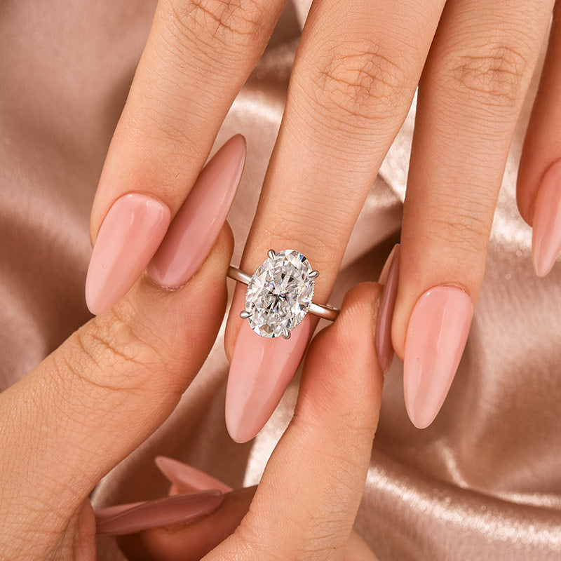 Aurevyn 2.0Ct~5.5Ct Oval Cut Promise Ring For Women