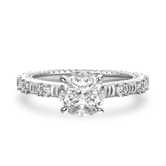 Aurevyn Moissanite 1.2 Ct Round Cut White Gold Engagement Ring