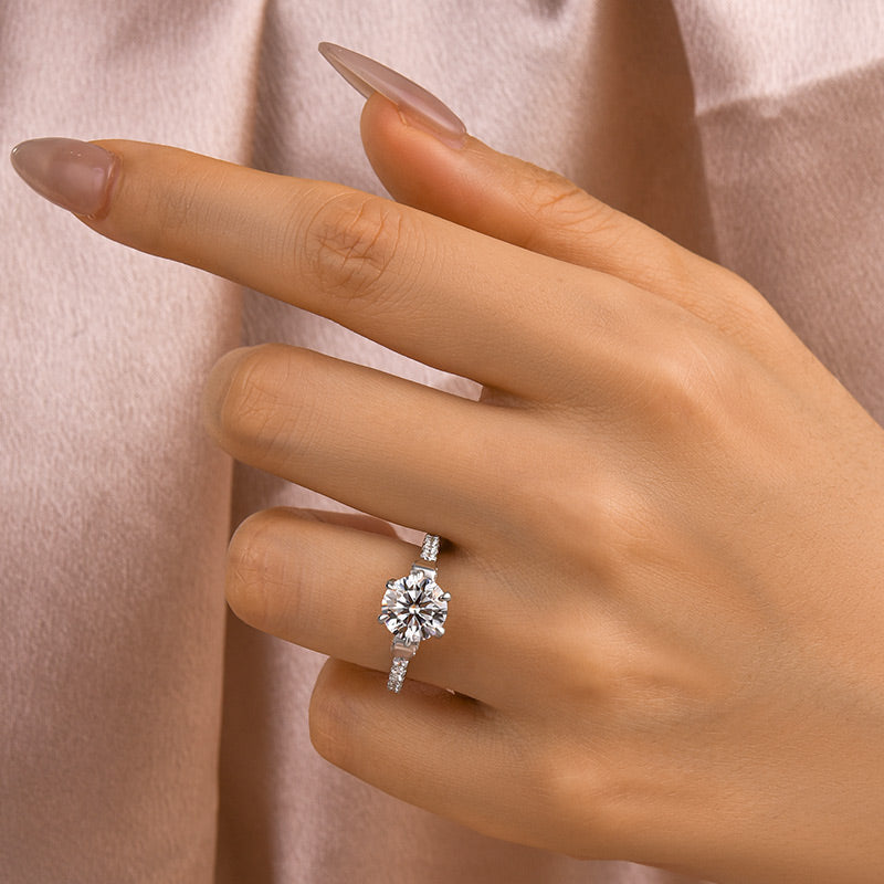 Aurevyn 2.0 Ct Bow Base Design White Gold Promise Bridal Ring