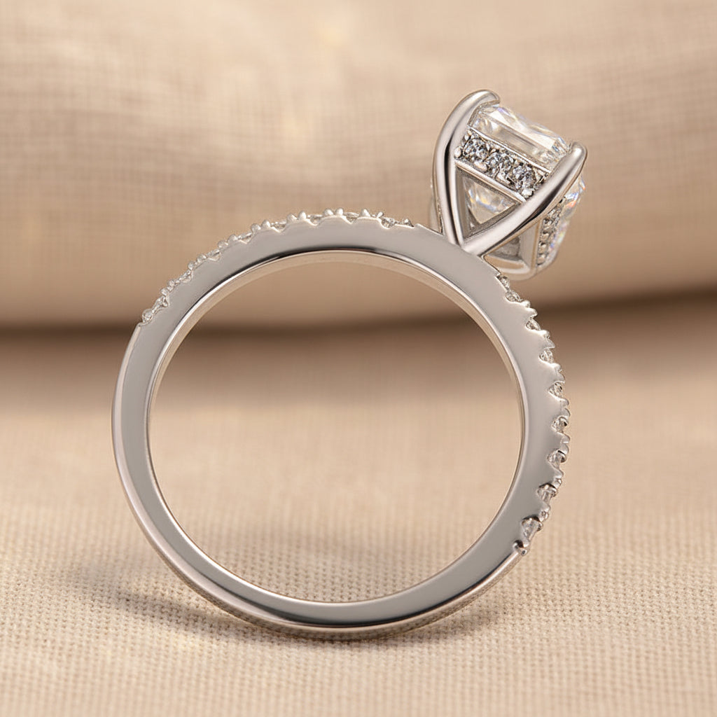 Aurevyn 2.0 Ct Radiant Cut White Gold Engagement Ring