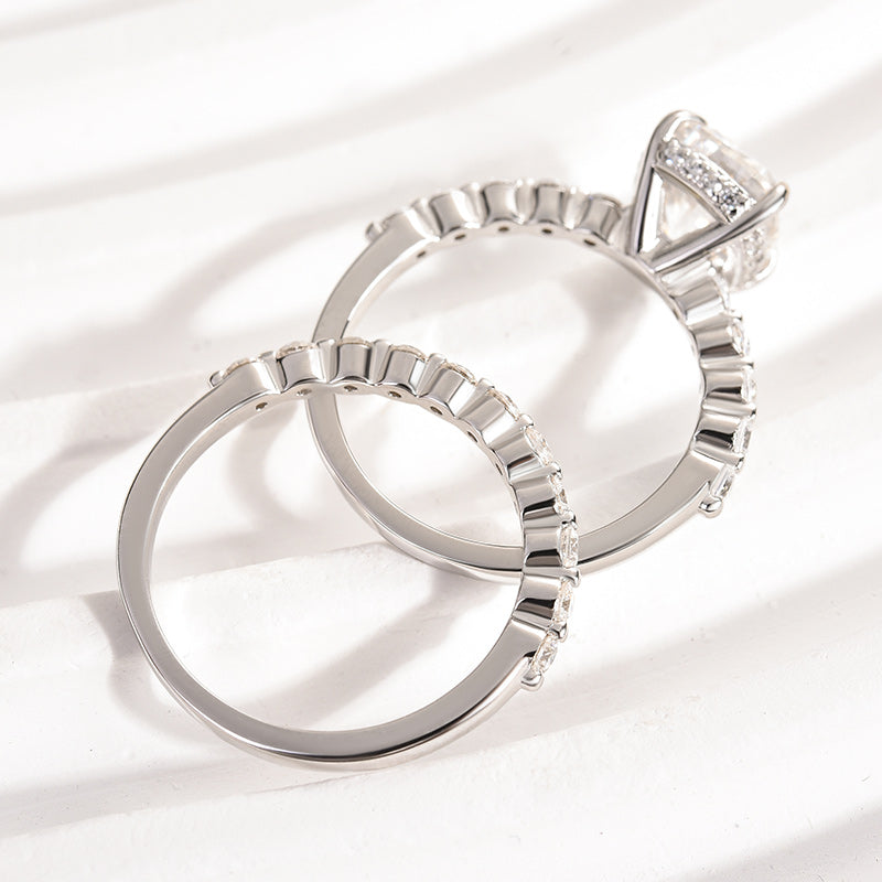 Aurevyn 2.0 Ct Cushion Cut Wedding Ring Set For Women