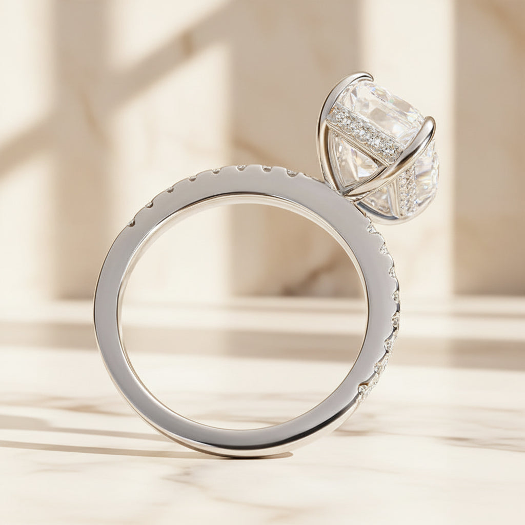 Aurevyn 3.5 Ct Emerald Cut Engagement Ring For Women