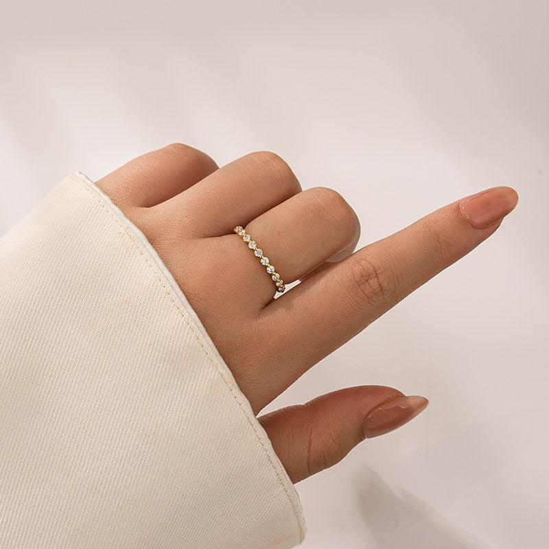 Aurevyn 1.2 Ct Round Cut Yellow Gold Anniversary Ring