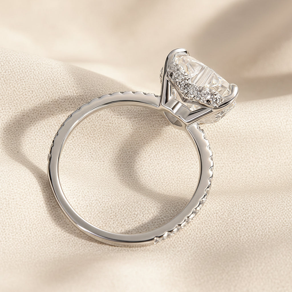 Aurevyn 4.0 Ct Heart Cut White Gold Promise Ring